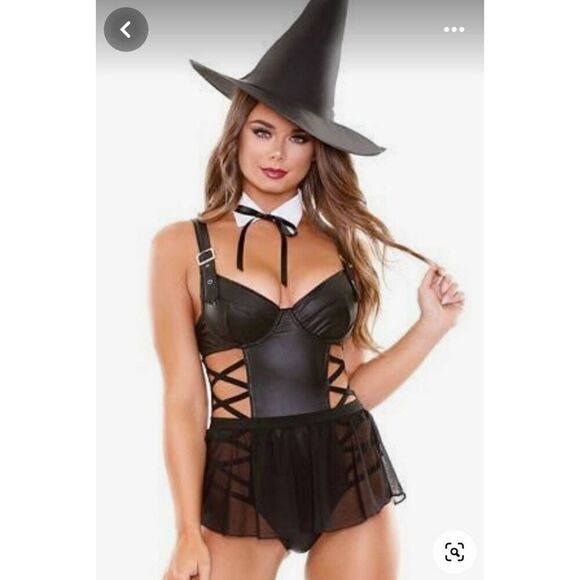 Fantasy Lingerie Resting Witch Face Set - Picture 1 of 3